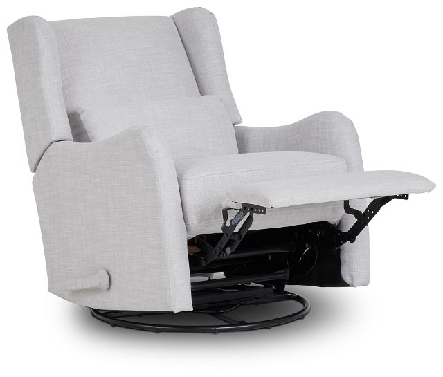 Georgia Gray Fabric Swivel Glider Recliner