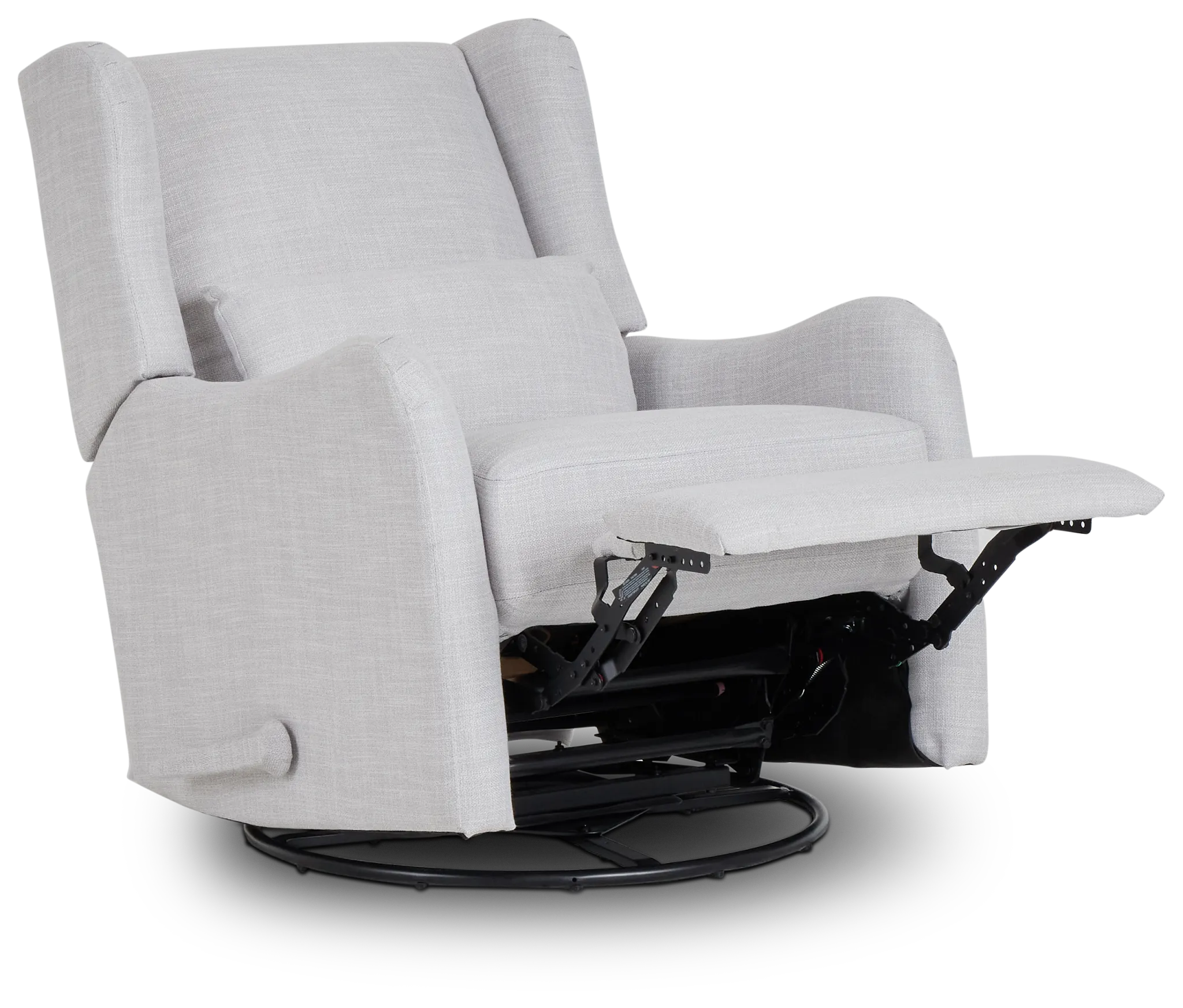 Georgia Gray Fabric Swivel Glider Recliner