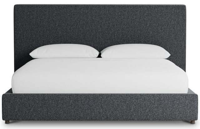 Grayton Delray Dark Gray 54" Upholstered Platform Bed