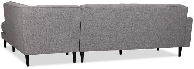 Milo Gray Fabric Small Right Bumper Sectional