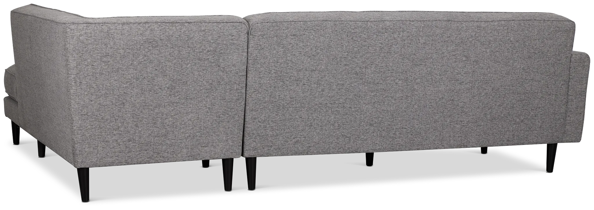 Milo Gray Fabric Small Right Bumper Sectional