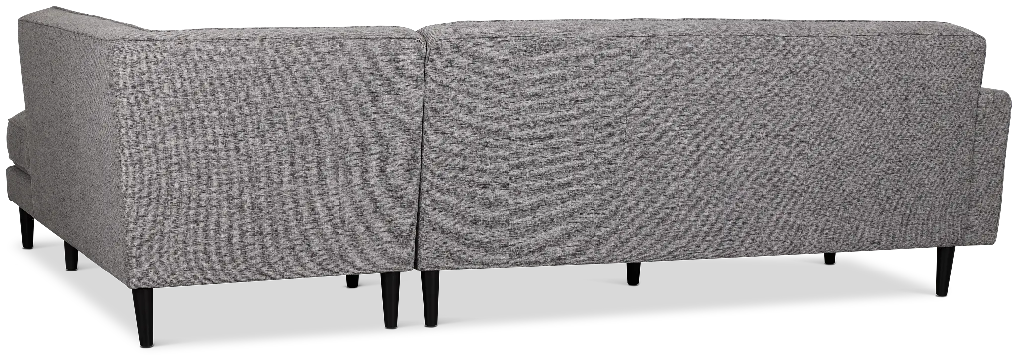 Milo Gray Fabric Small Right Bumper Sectional Milo Gray Fabric Small Right Bumper Sectional