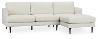 Easton Light Beige Fabric Right Chaise Sectional