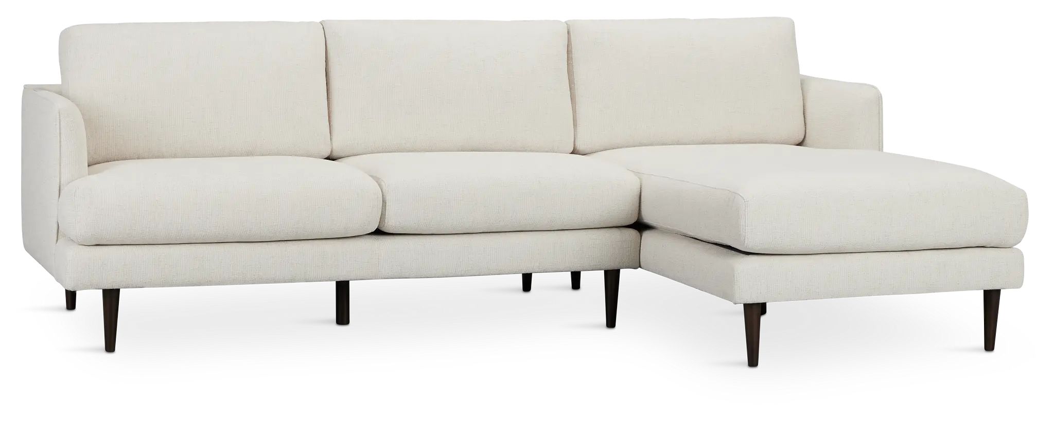 Easton Light Beige Fabric Right Chaise Sectional Easton Light Beige Fabric Right Chaise Sectional