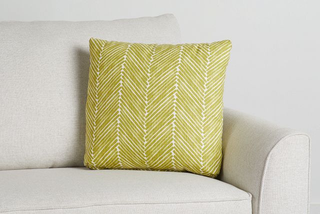 Griffen Green Fabric 20" Accent Pillow