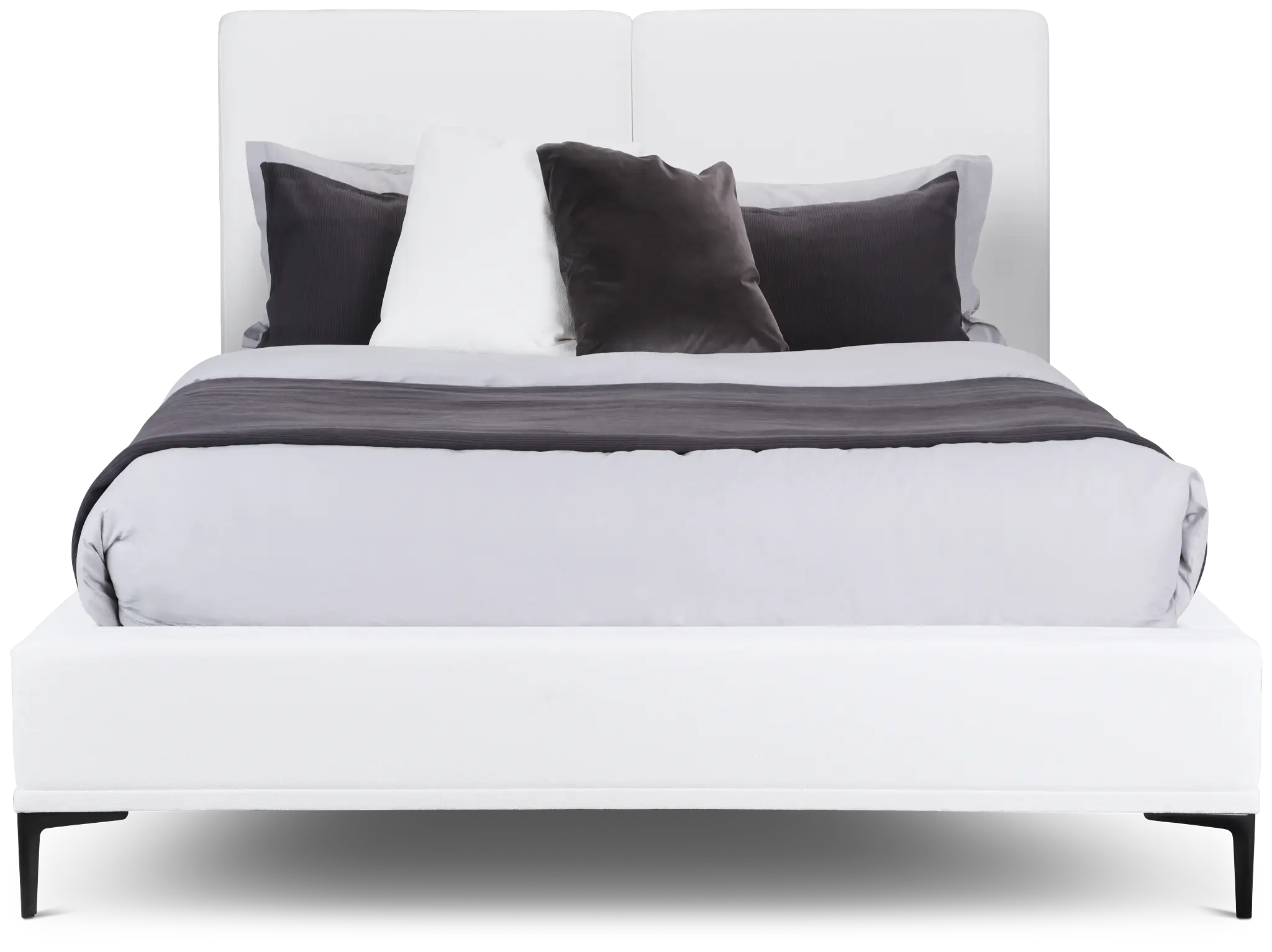 Emit Ivory Uph Panel Bed Emit Ivory Uph Panel Bed