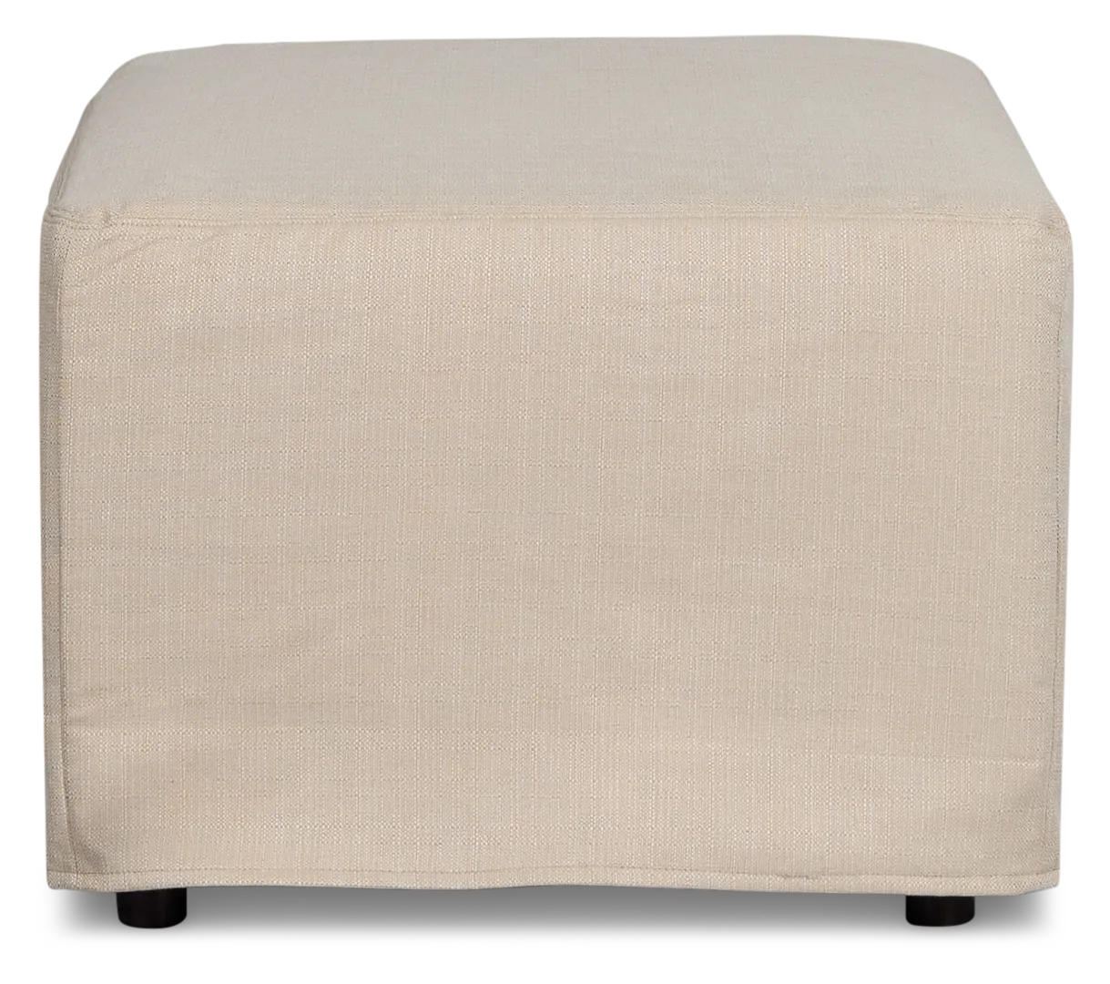 Marren Beige Fabric Ottoman