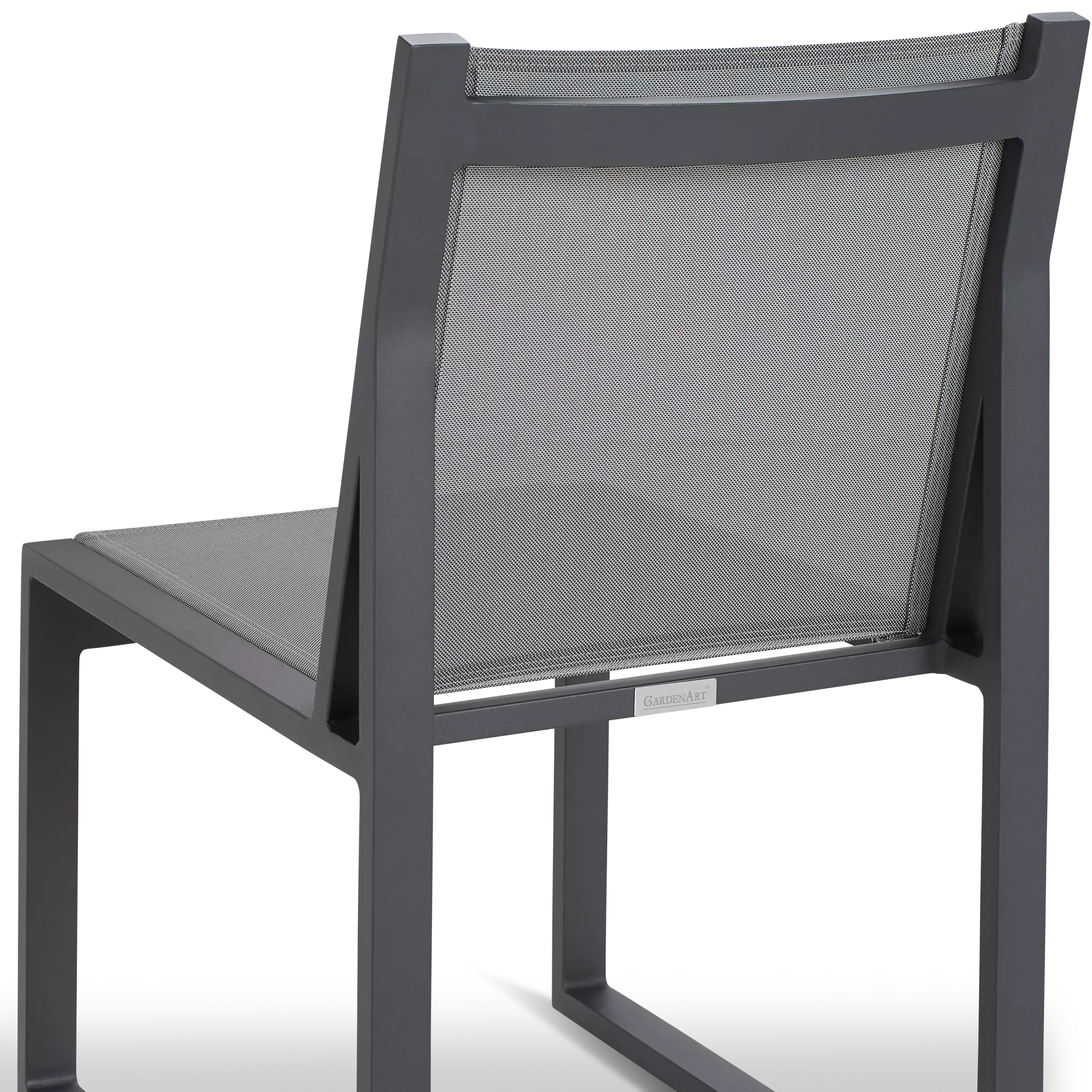 Linear 102" Teak Table & 4 Sling Side Chairs