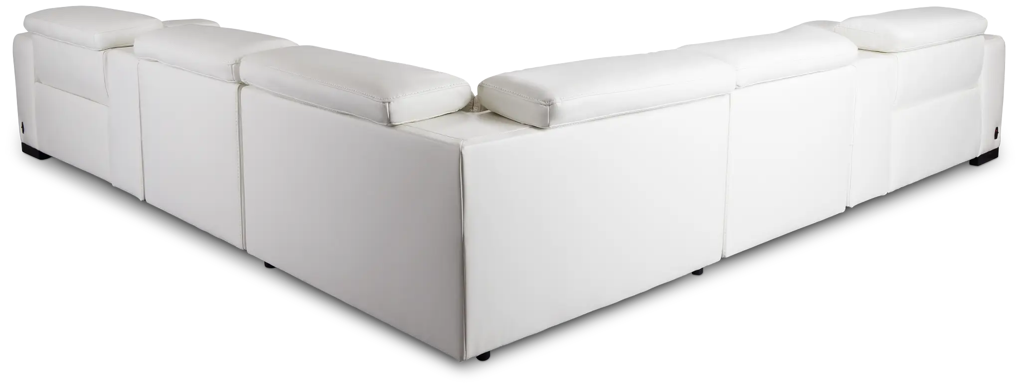 Lombardy White Micro Large Dual Power Reclining Two-arm Sectional Lombardy White Micro Large Dual Power Reclining Two-arm Sectional