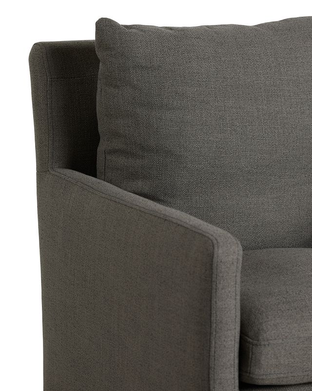 Auden Dark Gray Castored Upholstered Arm Chair (5)