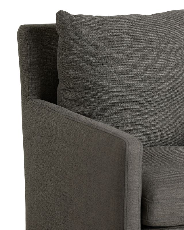 Auden Dark Gray Castored Upholstered Arm Chair