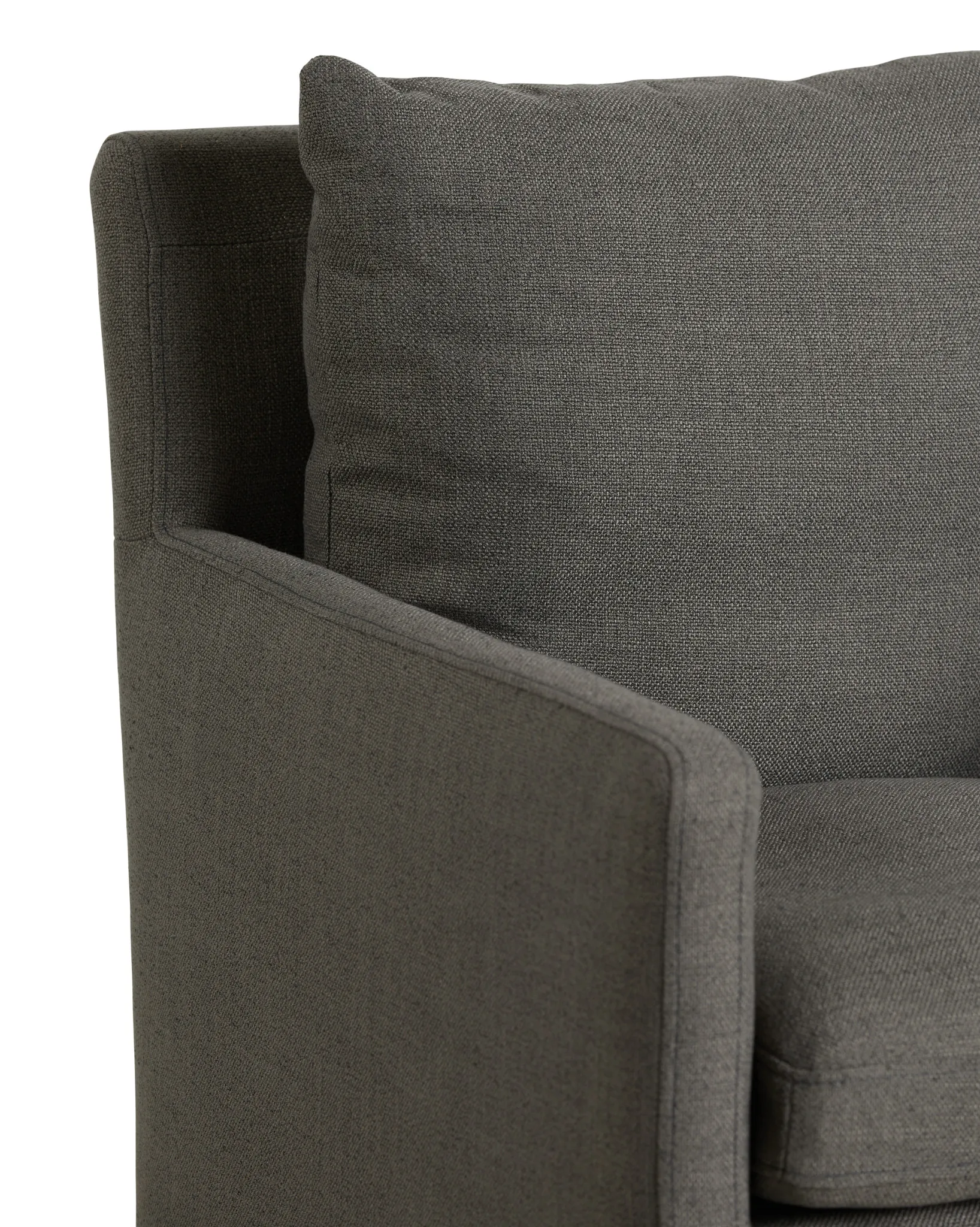 Auden Dark Gray Castored Upholstered Arm Chair