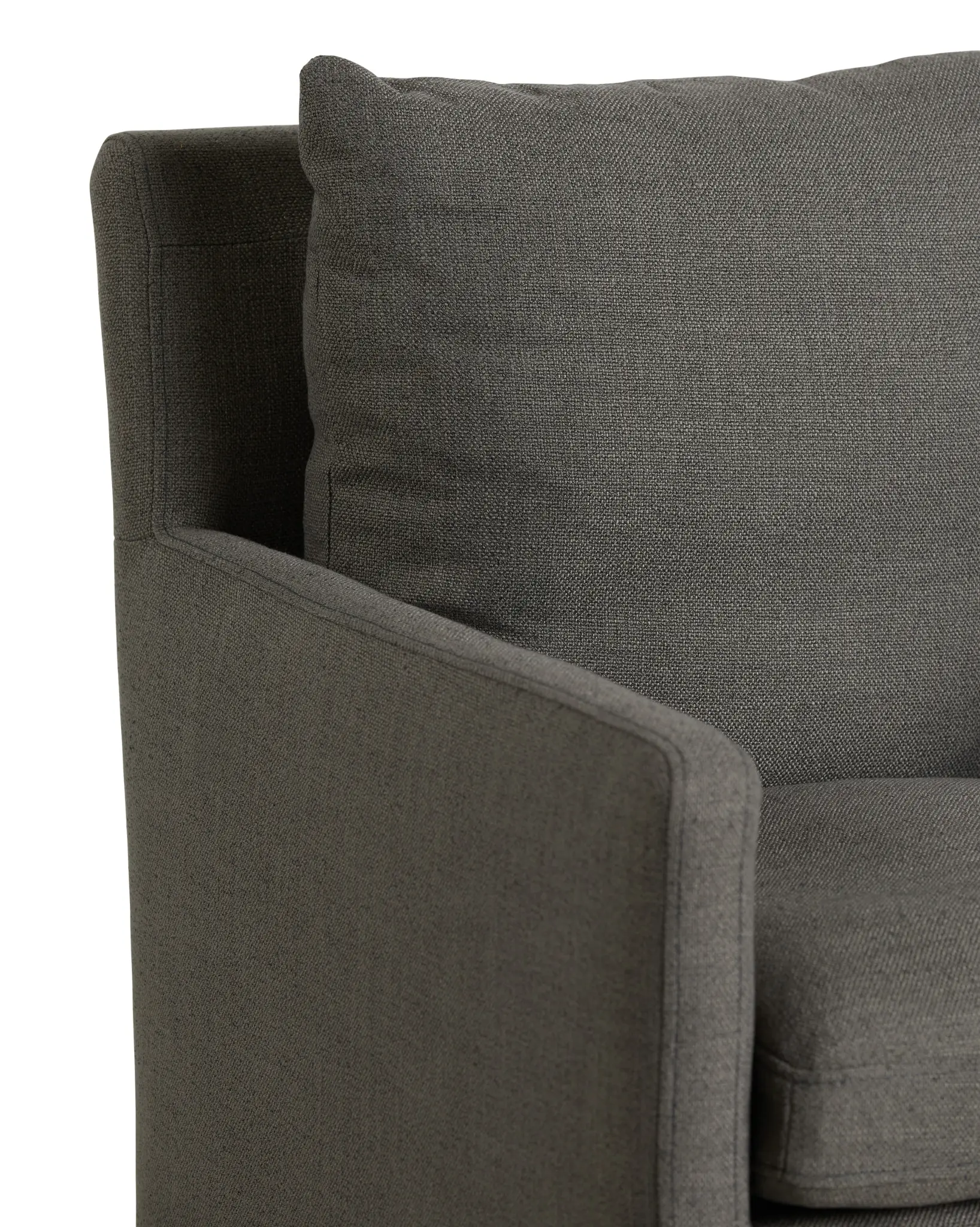 Auden Dark Gray Castored Upholstered Arm Chair Auden Dark Gray Castored Upholstered Arm Chair
