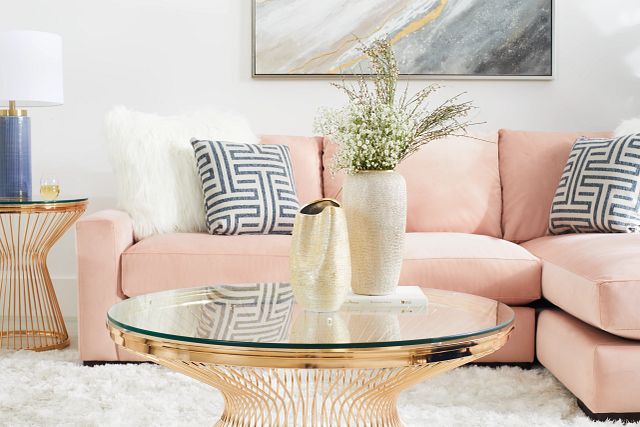 Edgewater Joya Light Pink Right Chaise Sectional