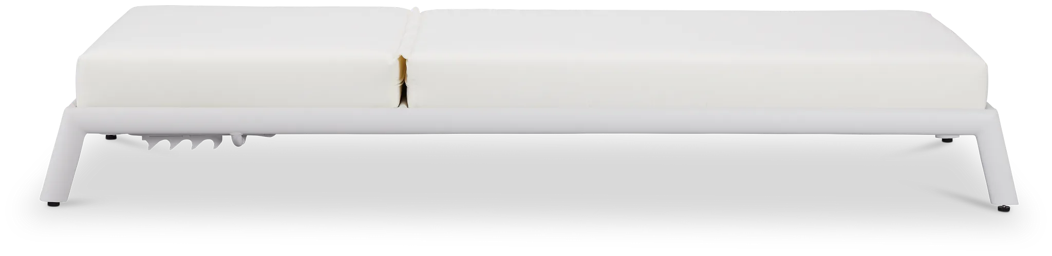 Tortuga White Aluminum Cushioned Chaise