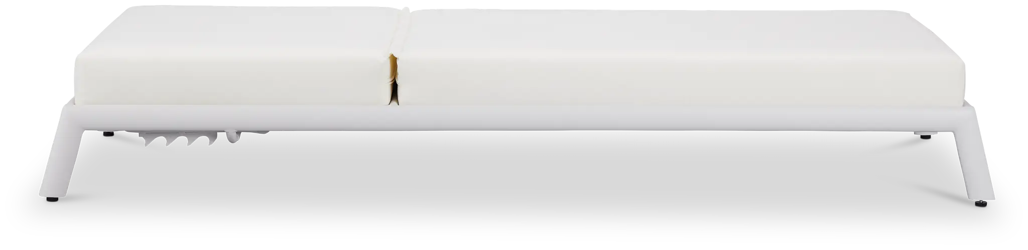 Tortuga White Aluminum Cushioned Chaise Tortuga White Aluminum Cushioned Chaise