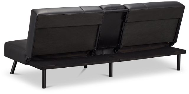 Andes Black Micro Sofa Futon