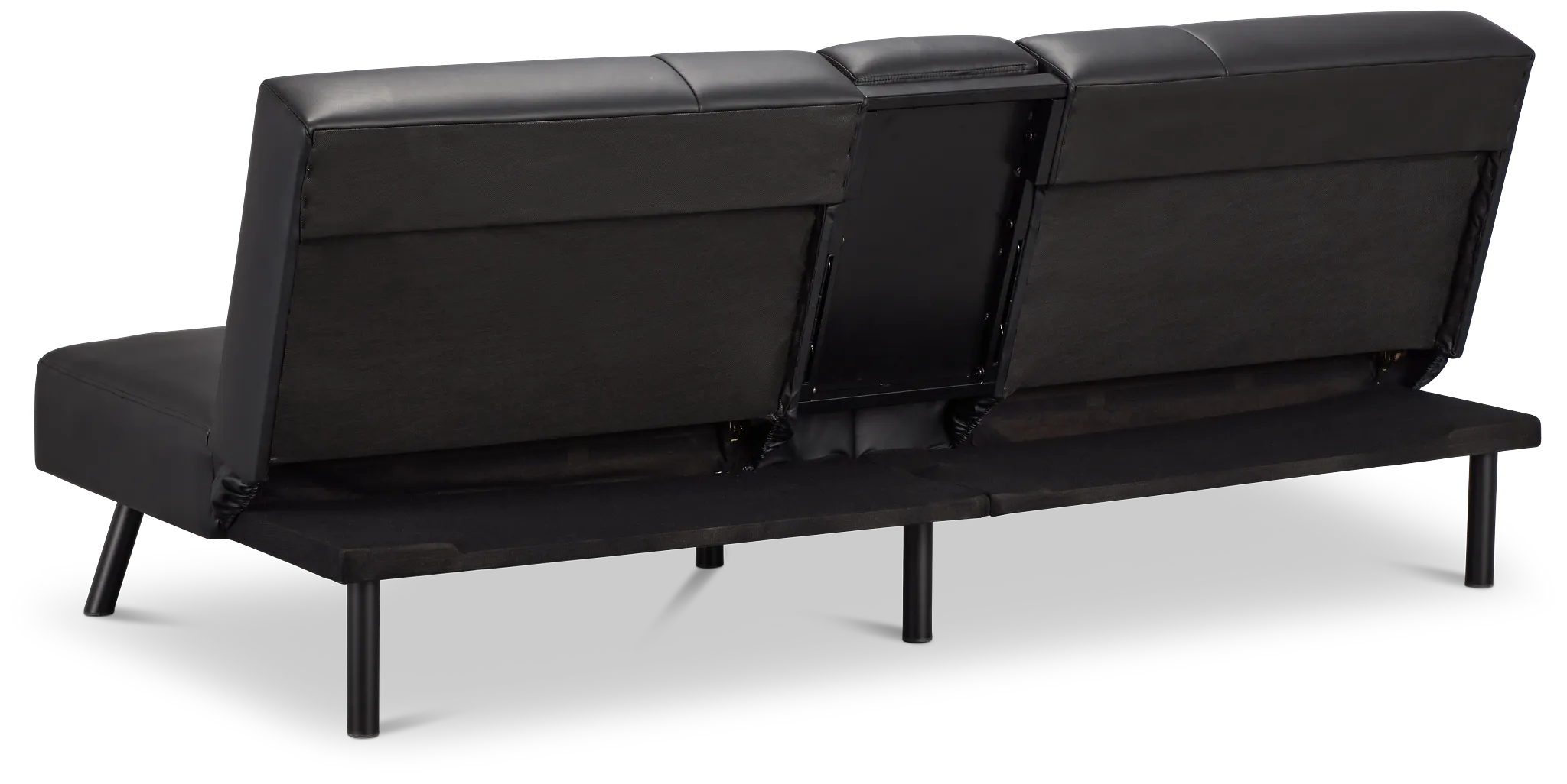 Andes Black Micro Sofa Futon