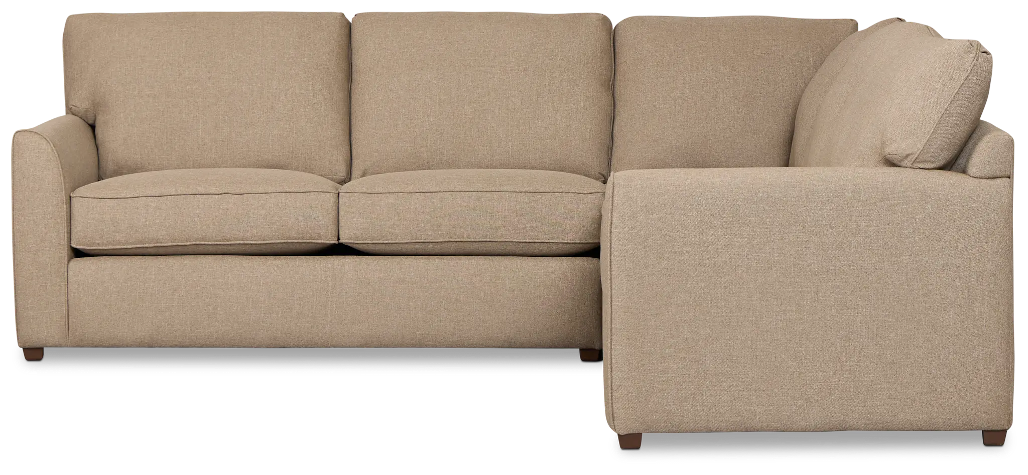 Tate Brown Fabric Medium 2-arm Right Cooling Memory Foam Sleeper Sec Tate Brown Fabric Medium 2-arm Right Cooling Memory Foam Sleeper Sec