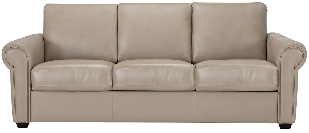 Lincoln Taupe Lthr/vinyl Memory Foam Sleeper