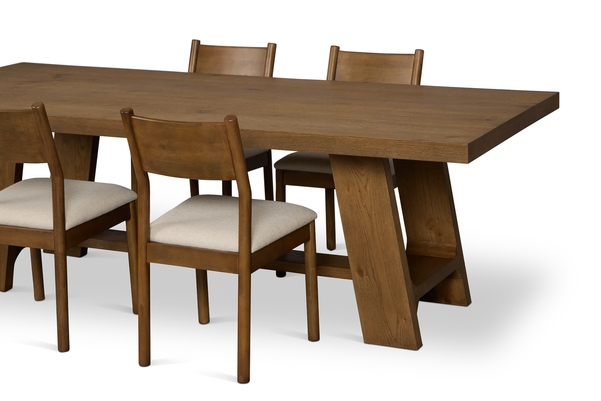 Rochester Mid Tone Rectangular Table & 4 Upholstered Chairs Rochester Mid Tone Rectangular Table & 4 Upholstered Chairs