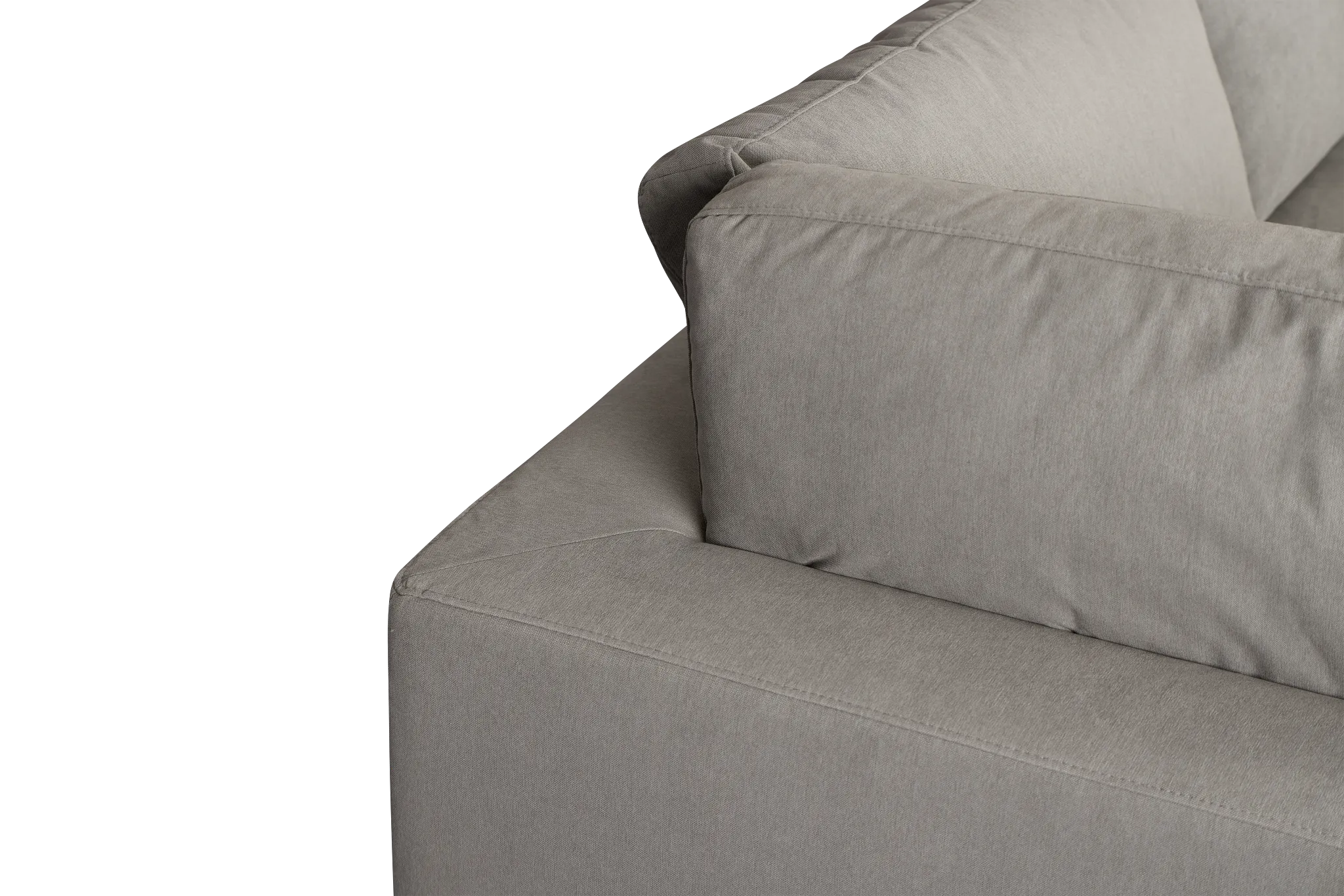 Grant Light Gray Fabric 4-piece Modular Sectional