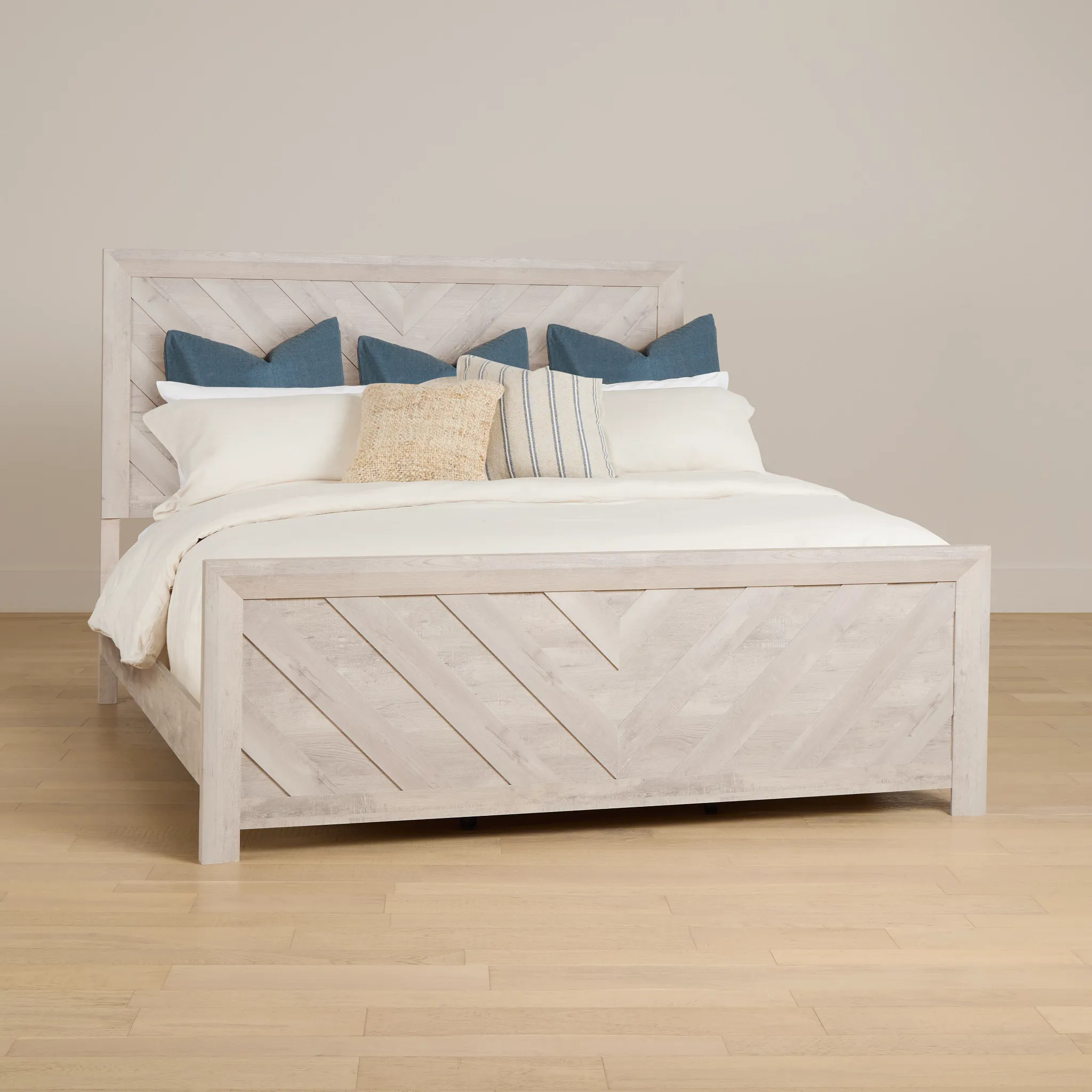 Delray White Panel Bed