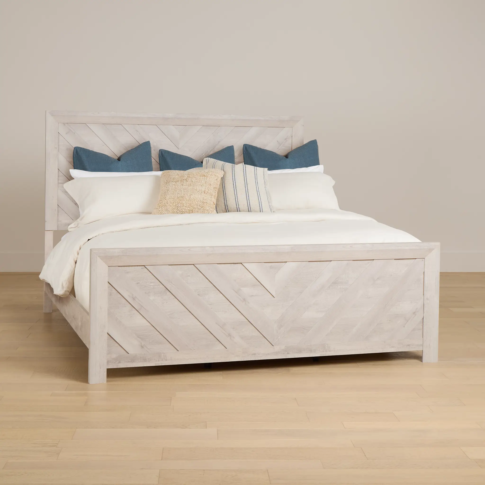 Delray White Panel Bed Delray White Panel Bed