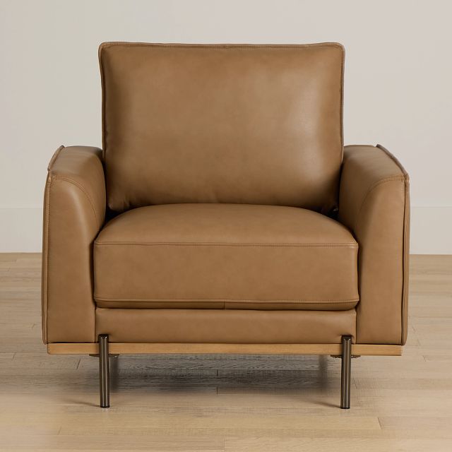 Tessa Light Brown Leather Chair