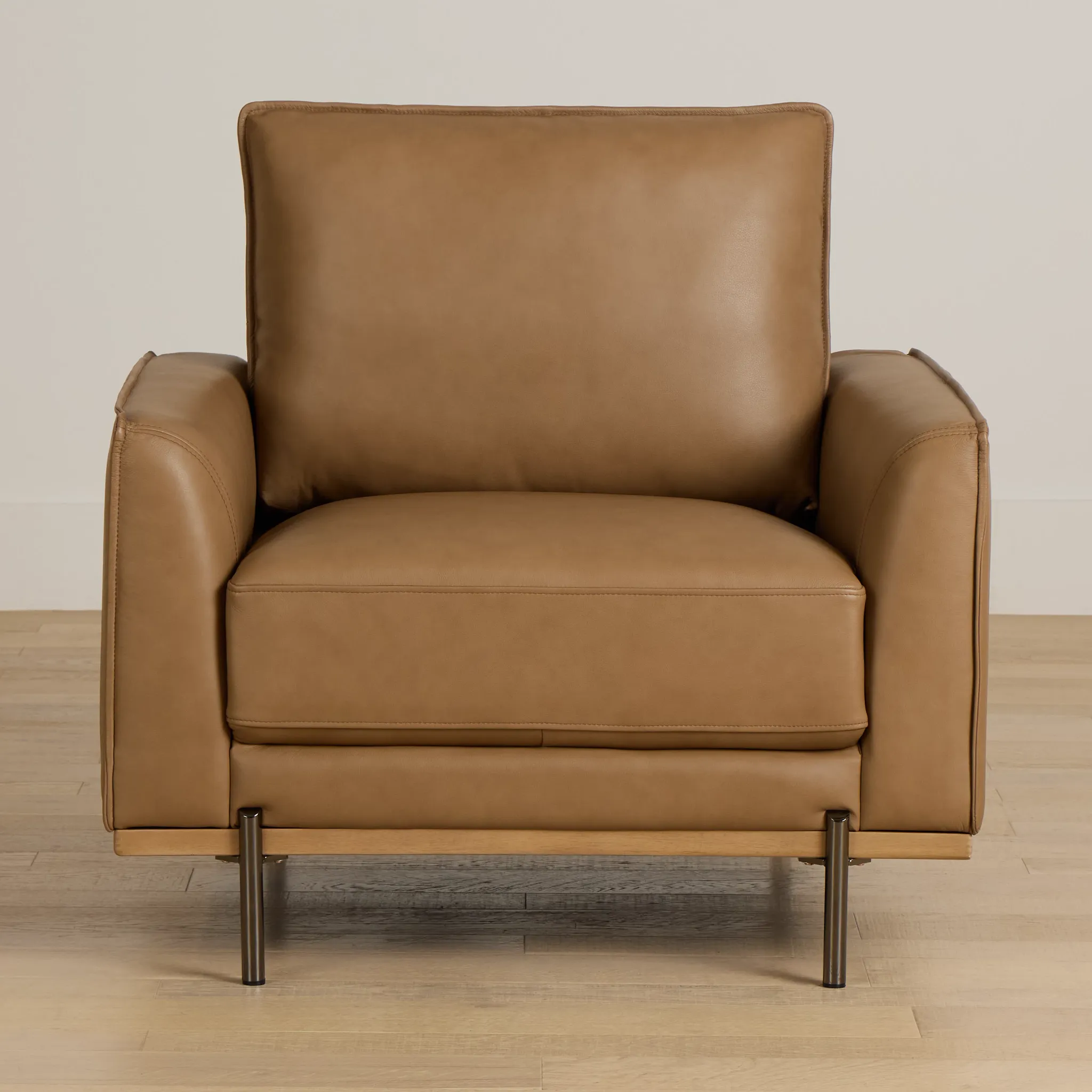 Tessa Light Brown Leather Chair