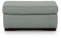 Austin Green Fabric Ottoman