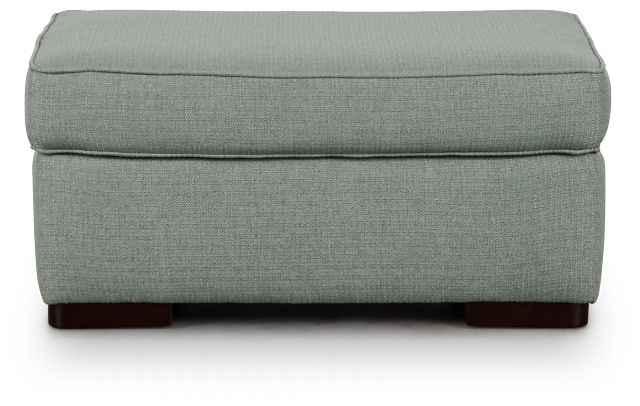 Austin Green Fabric Ottoman