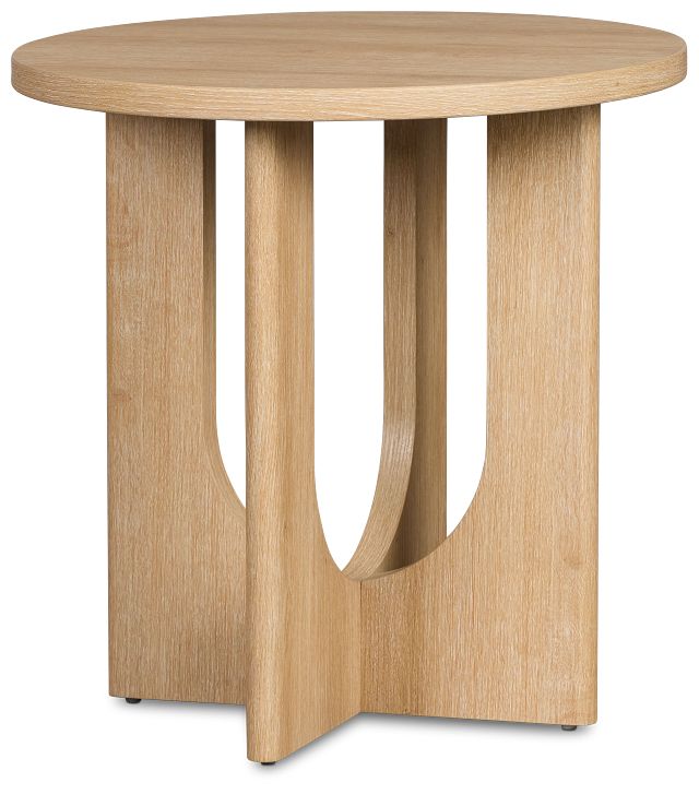 Lyndie Light Tone Round End Table