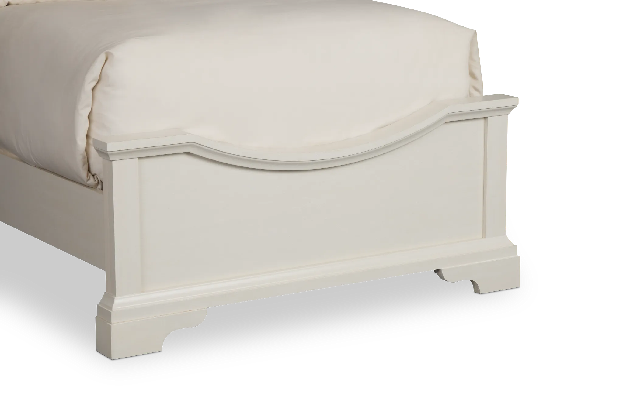 Charlotte White Uph Panel Bed