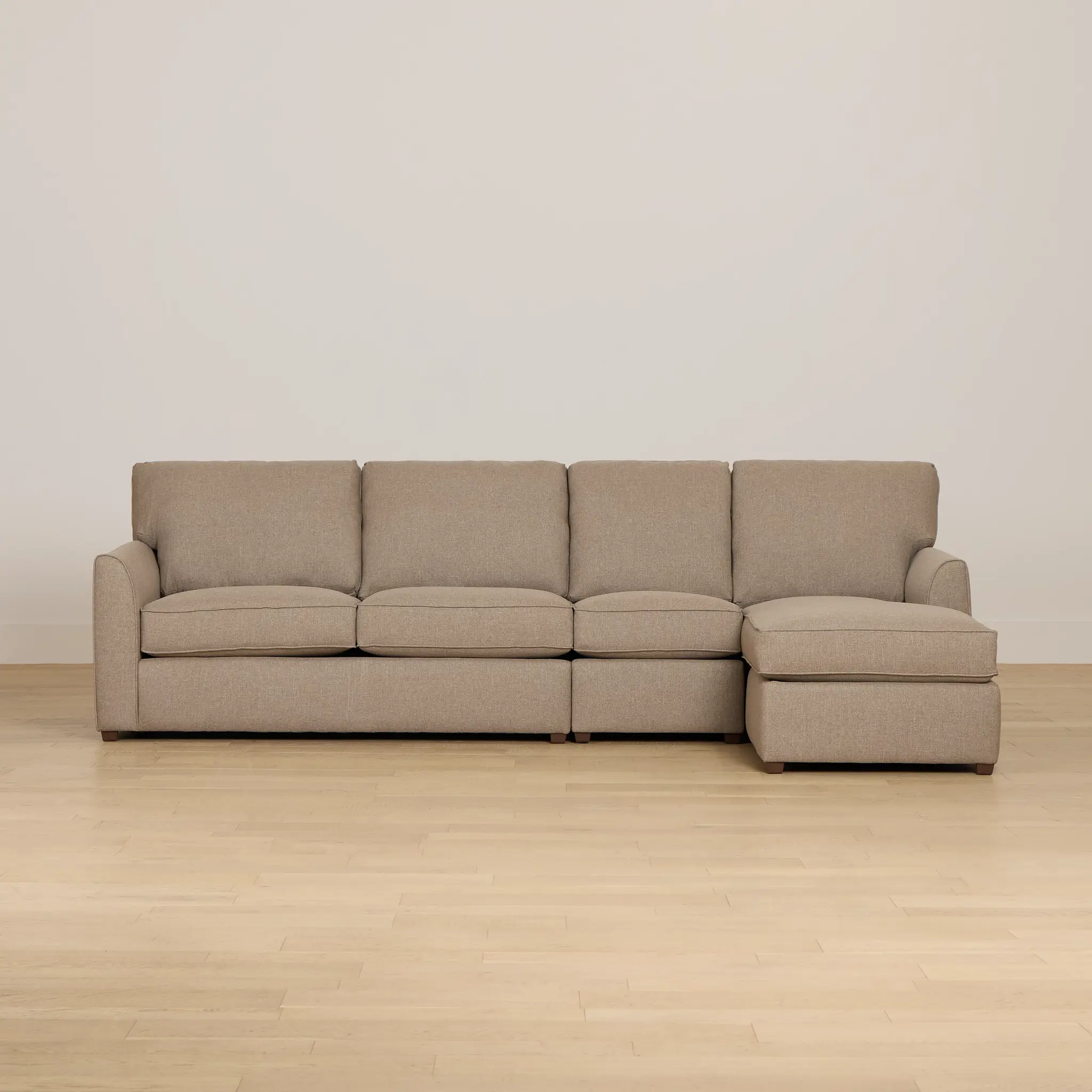 Tate Brown Fabric Small Right Chaise Sectional Tate Brown Fabric Small Right Chaise Sectional