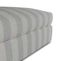 Siesta Sea Lane Light Gray Fabric Ottoman