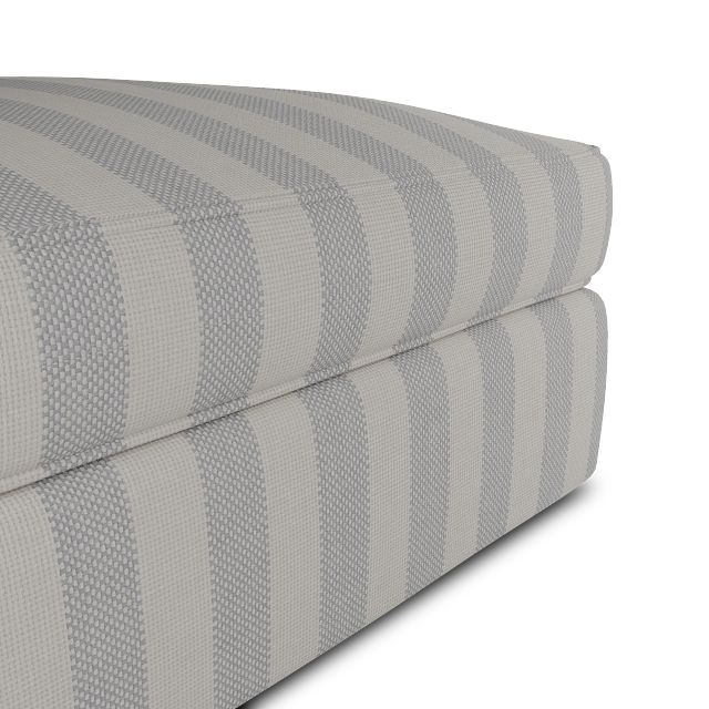 Siesta Sea Lane Light Gray Fabric Ottoman