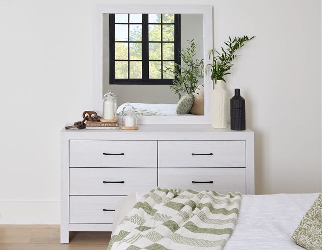 Ollie White Dresser & Mirror