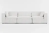 Destin Sea Lane Light Gray Fabric 3-piece Modular Sofa