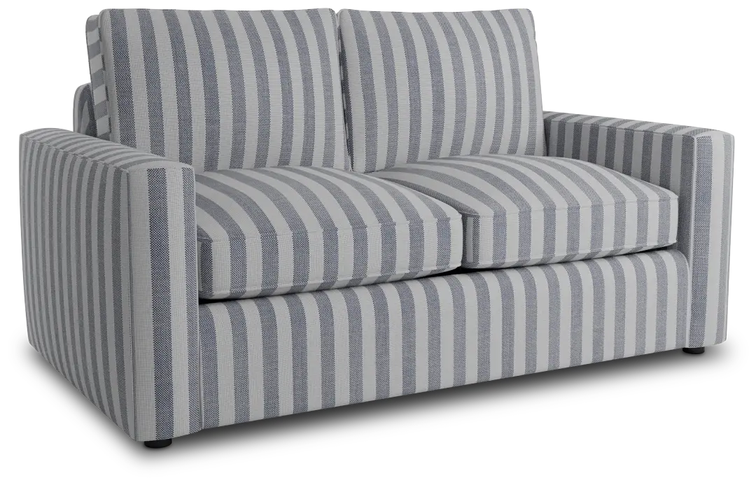 Siesta Sea Lane Dark Blue Fabric Loveseat Siesta Sea Lane Dark Blue Fabric Loveseat