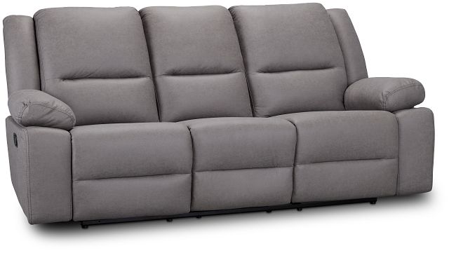 Peyton Gray Micro Reclining Sofa