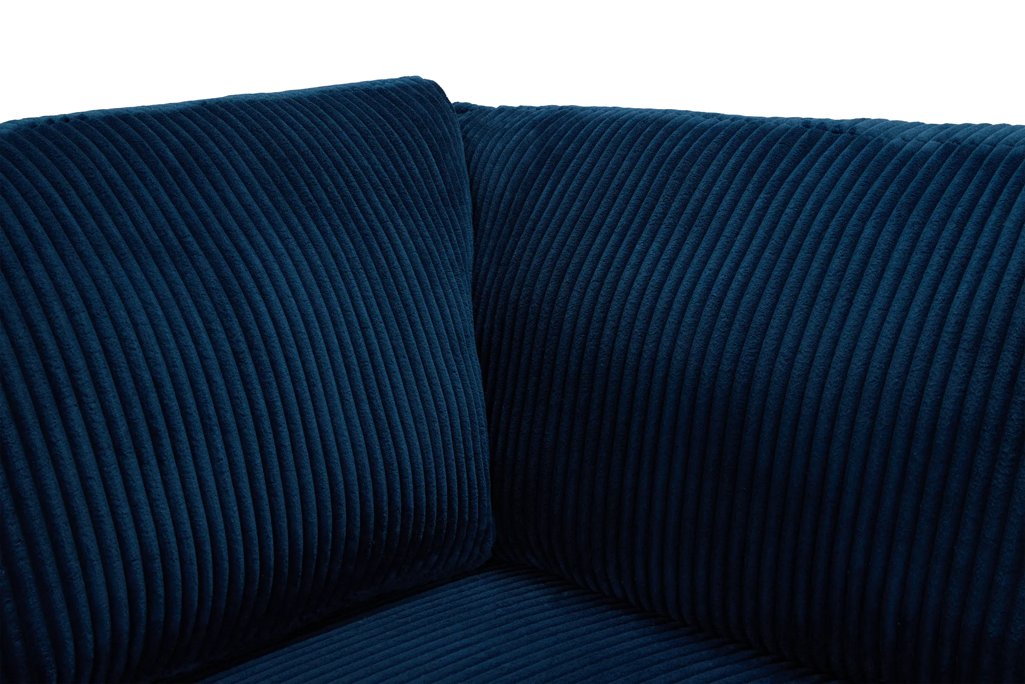 Charlie Dark Blue Fabric Small Two-arm Sectional