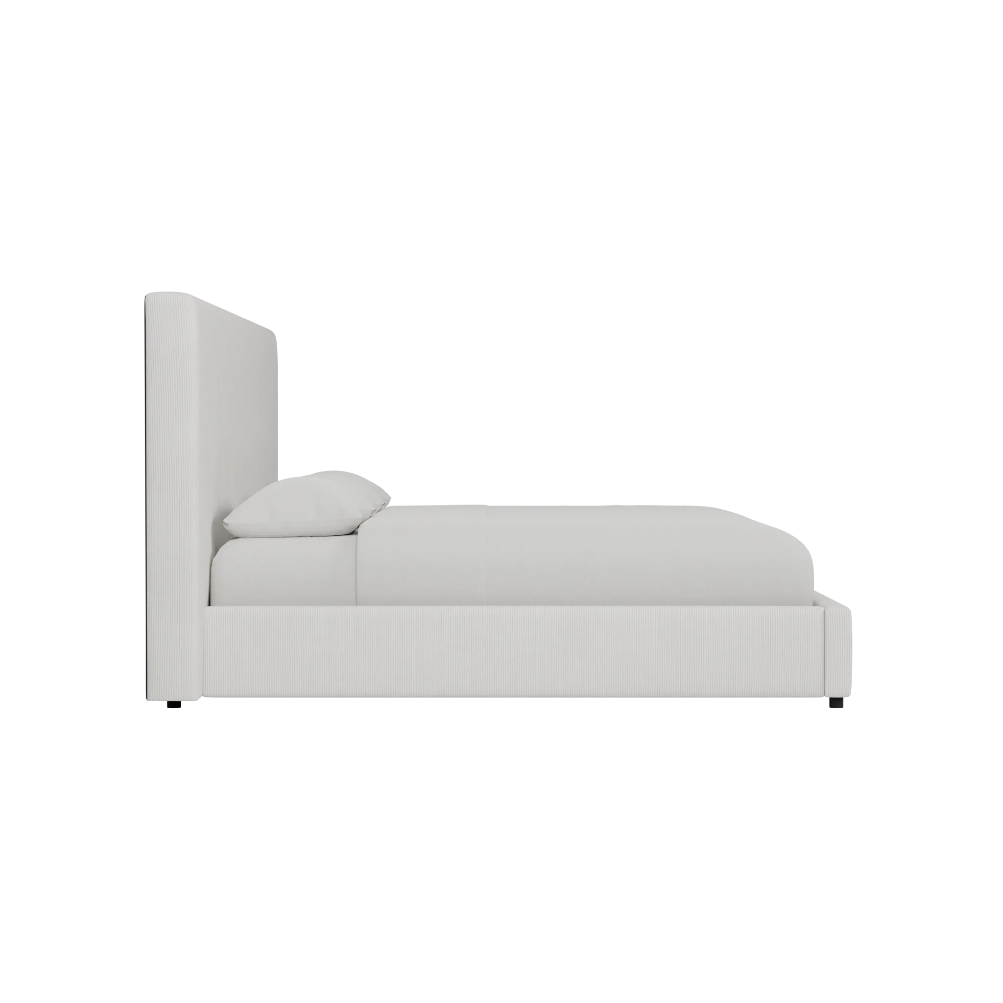 Grayton Lucy Light Beige 54" Upholstered Platform Bed