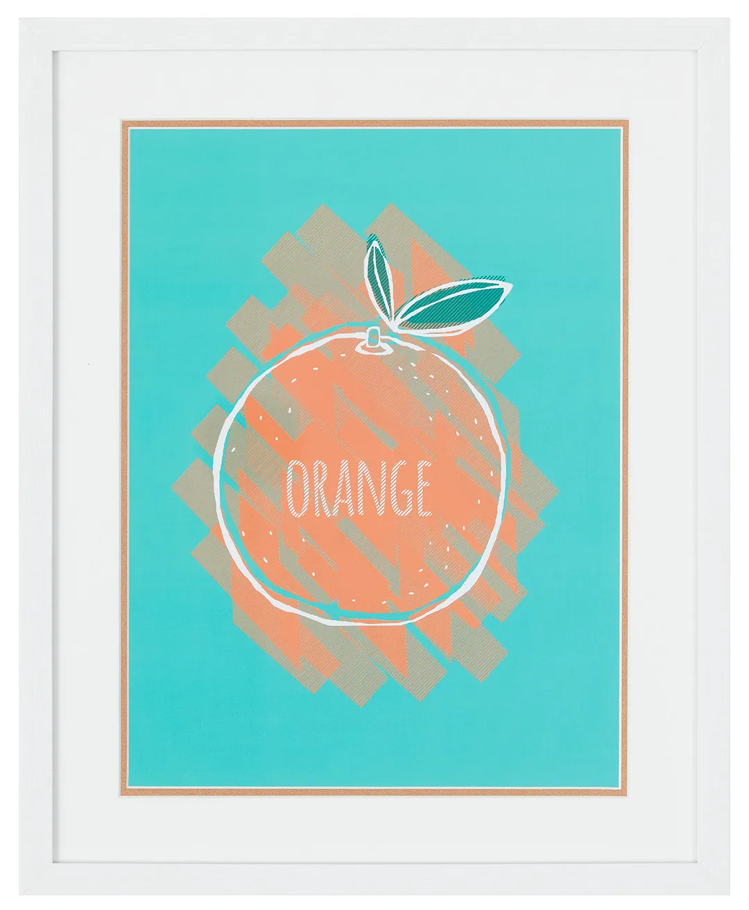 Orange Multicolored Framed Wall Art