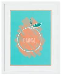 Orange Multicolored Framed Wall Art