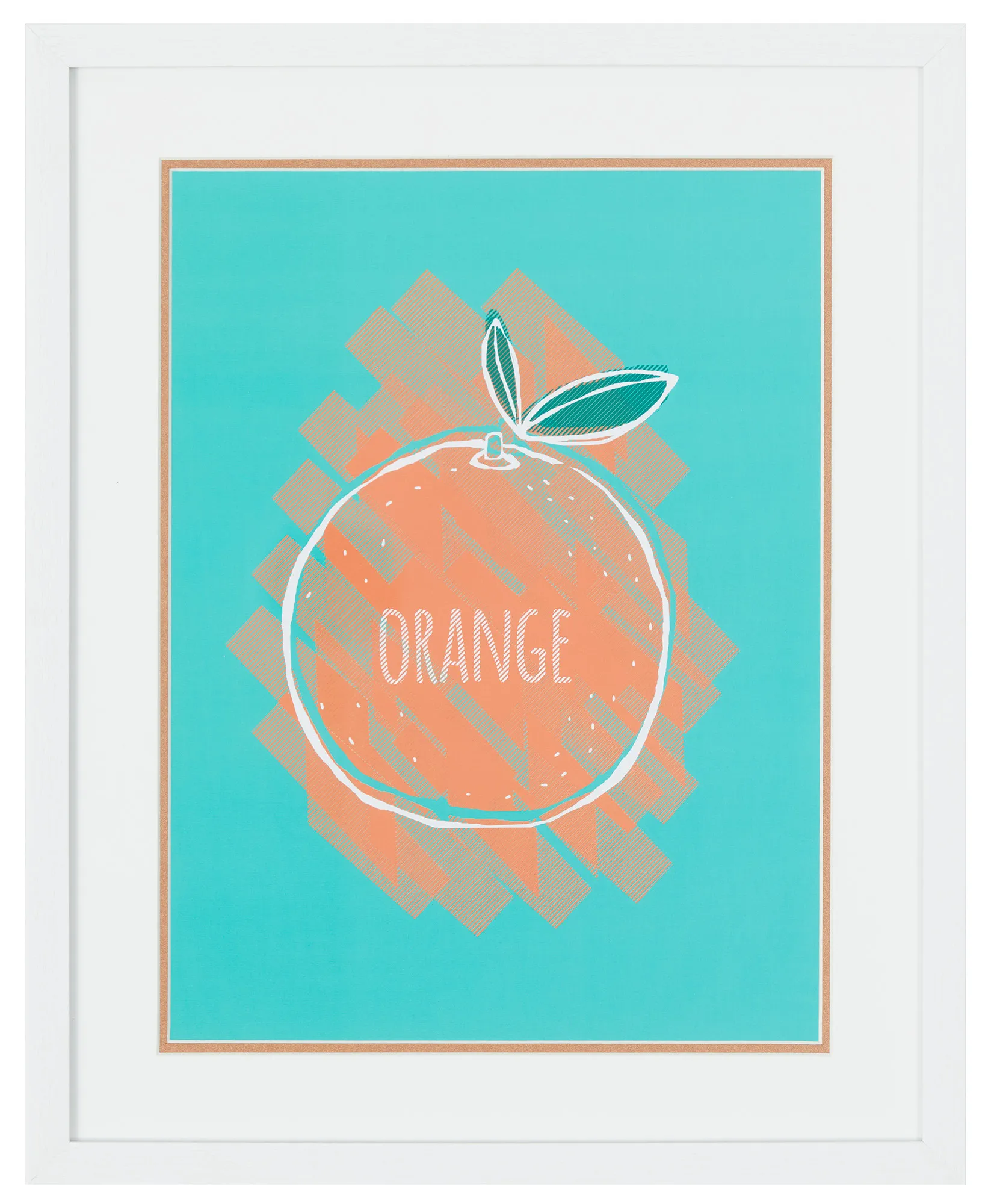 Orange Multicolored Framed Wall Art