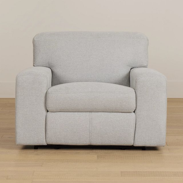 Callum Light Gray Fabric Recliner