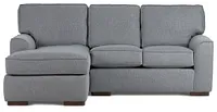 Austin Blue Fabric Left Chaise Sectional