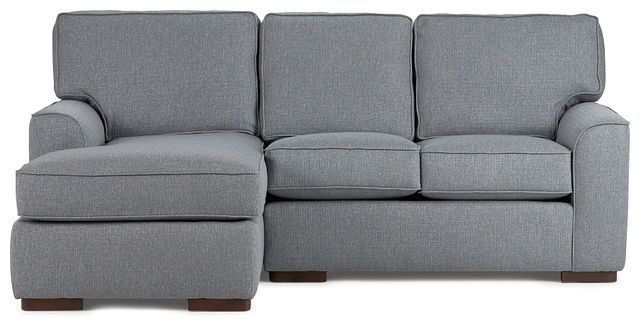 Austin Blue Fabric Left Chaise Sectional