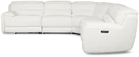 Jett White Micro Small Two-arm Power Reclining Sectional